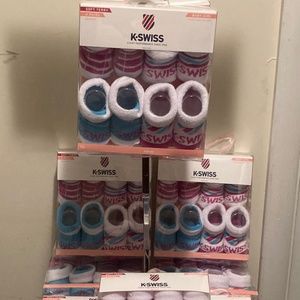 Cute Comfy K-Swiss Booties For Infants (4 pair in a box)